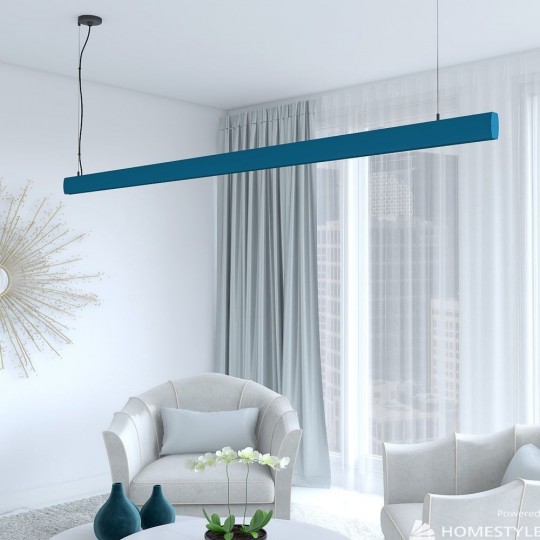 Lampe Linéaire Suspension LED - RICHARD Bleu azur - 0,5m - 1m - 1,5m - 2m