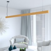 Lâmpada Linear Pendente LED - RICARDO Amarelo pastel - 0,5m - 1m - 1,5m - 2m