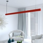 Lampe Linéaire Suspension LED - RICHARD Rouge tomate - 0,5m - 1m - 1,5m - 2m