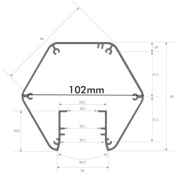 Lâmpada Linear Pendente LED - PACO Branco - 0,5m - 1m - 1,5m - 2m