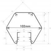 Linear Lamp Pendant LED - RICHARD White - 0.5m - 1m - 1.5m - 2m