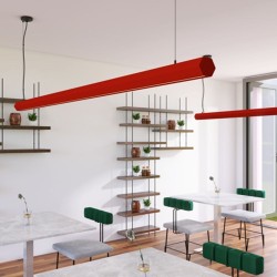 Linear Lamp Pendant LED - PACO Tomato red - 0.5m - 1m - 1.5m - 2m