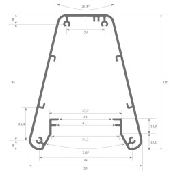 Lâmpada Linear Pendente LED - CARMEN Branco - 0,5m - 1m - 1,5m - 2m