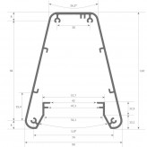 Lâmpada Linear Pendente LED - CARMEN Branco - 0,5m - 1m - 1,5m - 2m