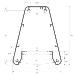 Lâmpada Linear Pendente LED - CARMEN Branco - 0,5m - 1m - 1,5m - 2m