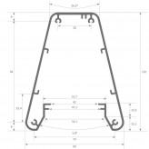 Lâmpada Linear Pendente LED - CARMEN Branco - 0,5m - 1m - 1,5m - 2m