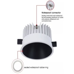 40W LED Downlight Round - Philips CertaDrive - CCT - UGR13 - IP65