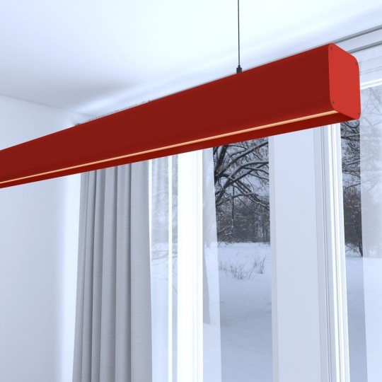 Lâmpada Linear Pendente LED - ANTONIO vermelho - 0,5m - 1m - 1,5m - 2m