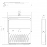 Foco Projector Exterior SOLAR LED 100W - ALL IN ONE- 5000K