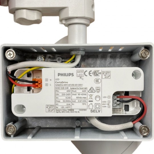 Foco LED 40W MADRID Branco PHILIPS Driver Calha Monofásico ESPECIAL PARA ALIMENTAÇÃO