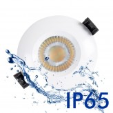 Downlight LED 8W - IP65 - Dimmable - Blanc Circulaire - CCT - Spécial Salles de Bains - Extérieur