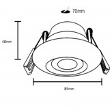 8W Downlight LED - IP65 - Dimmable - Circular White - CCT- Special Bathrooms - Outdoor