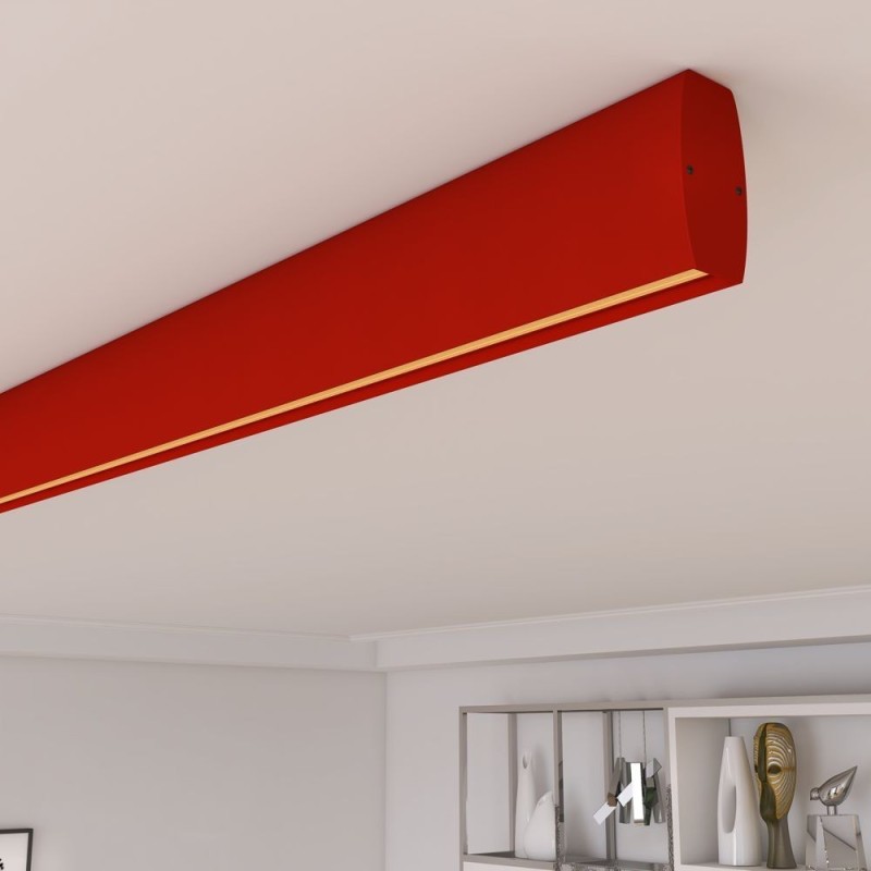 Régua Linear LED - RICARDO Vermelho tomate - 0,5m - 1m - 1,5m - 2m