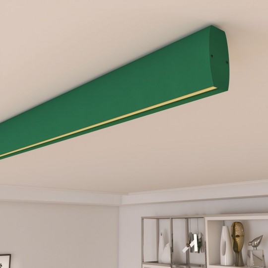 Régua Linear LED - RICARDO Verde pátina- 0,5m - 1m - 1,5m - 2m