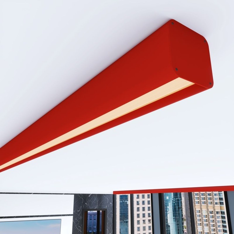 Régua Linear LED - ANTONIO Tomate vermelho - 0,5m - 1m - 1,5m - 2m