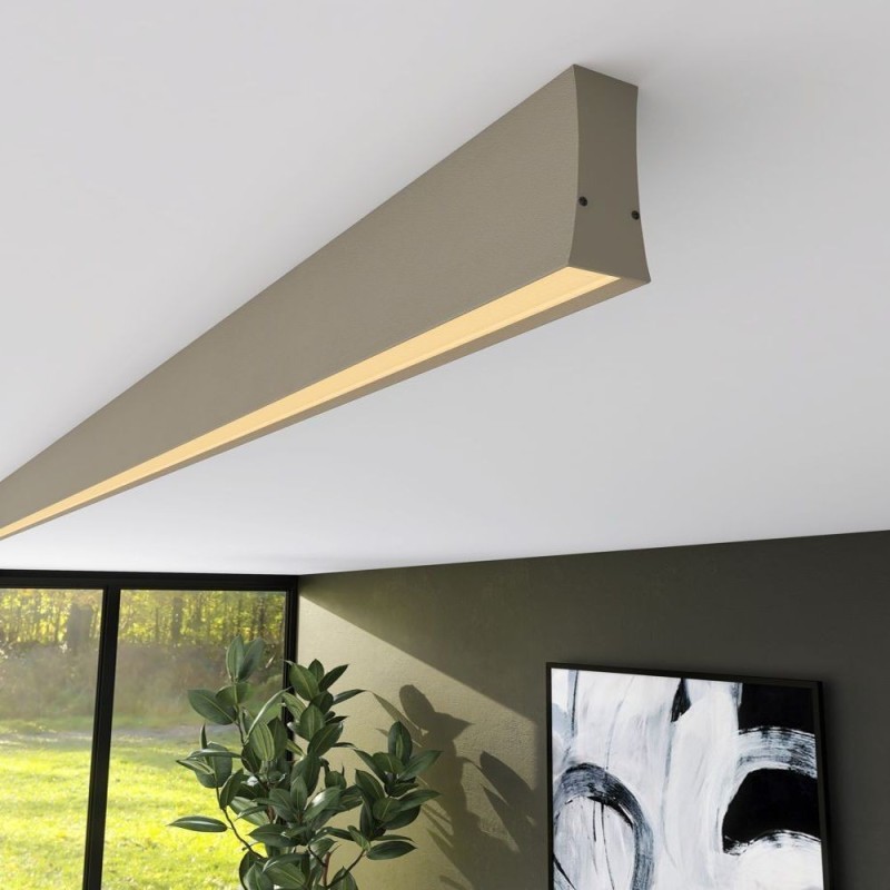 Linear LED Batten - LOLA stone gray- 0.5m - 1m - 1.5m - 2m