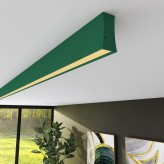 Regleta Lineal Colgante LED - LOLA Verde Patina - 0.5m - 1m - 1,5m - 2m