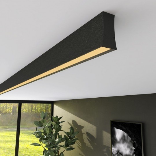 Régua Linear  LED - LOLA Preto - 0,5m - 1m - 1,5m - 2m