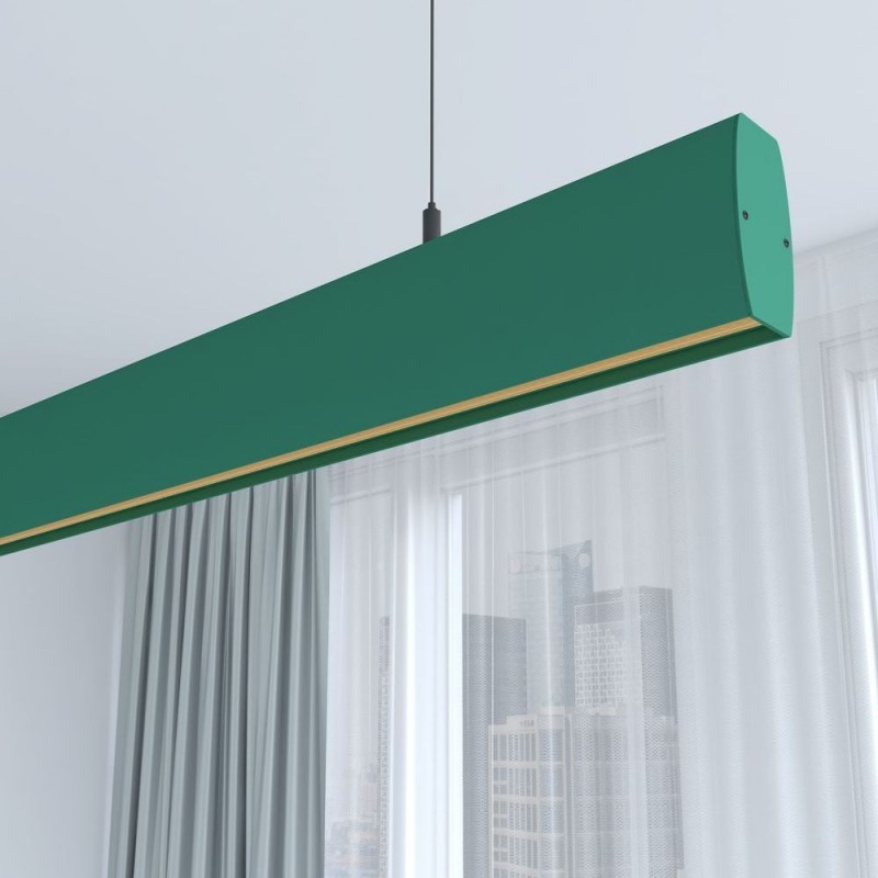 Lâmpada Linear Pendente LED - RICARDO Verde - 0,5m - 1m - 1,5m - 2m