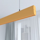 Lâmpada Linear Pendente LED - RICARDO Amarelo pastel - 0,5m - 1m - 1,5m - 2m