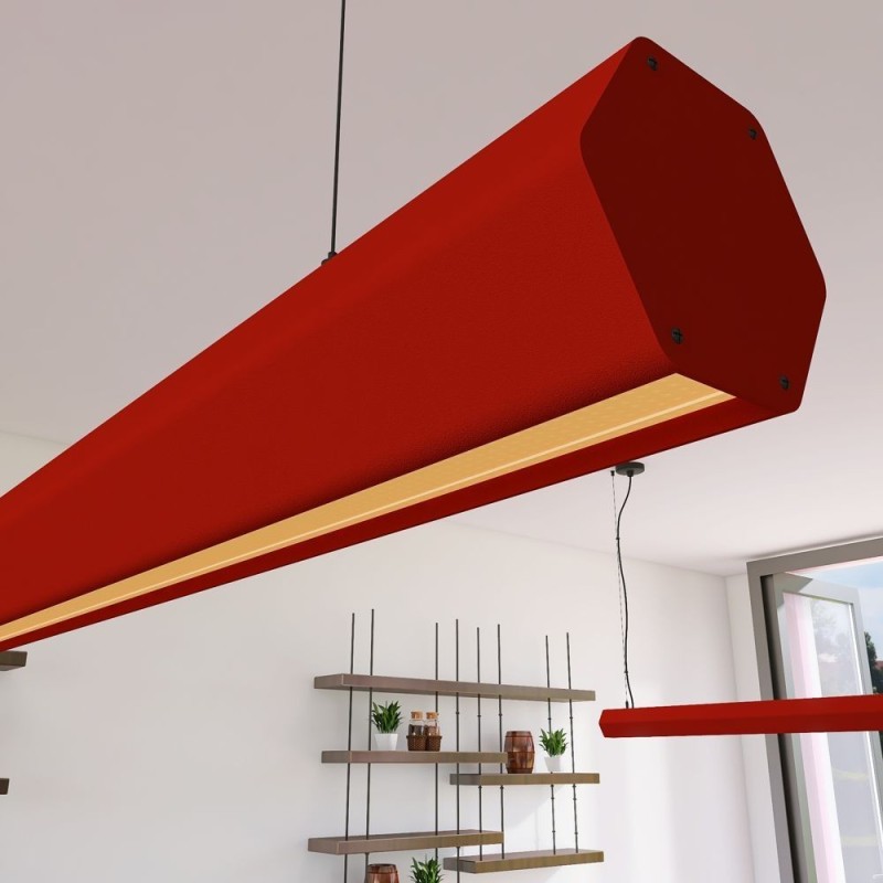 Lâmpada Linear Pendente LED - PACO Tomate vermelho - 0,5m - 1m - 1,5m - 2m