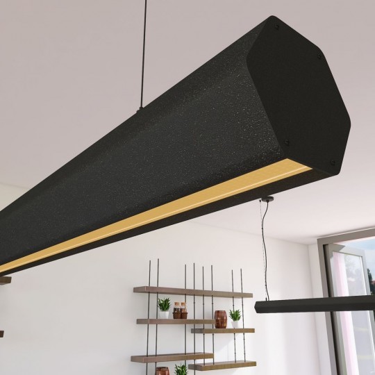 Lâmpada Linear Pendente LED - PACO Preto - 0,5m - 1m - 1,5m - 2m