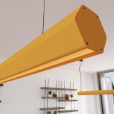 Lampe Linéaire Suspension LED - PACO Jaune pastel - 0,5m - 1m - 1,5m - 2m