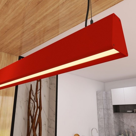 Linearlampe Pendelleuchte LED - CARMEN pastellgelb- 0,5 m - 1m - 1,5m - 2m