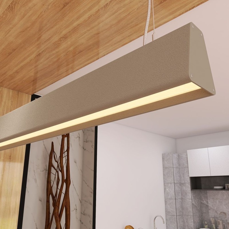 Linear Lamp Pendant LED - CARMEN patina green- 0.5m - 1m - 1.5m - 2m