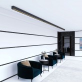 Régua Linear LED - ANTONIO Preto - 0,5m - 1m - 1,5m - 2m