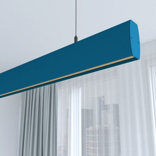Lampe Linéaire Suspension LED - RICHARD Bleu azur - 0,5m - 1m - 1,5m - 2m
