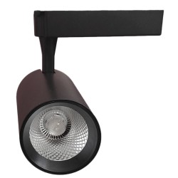 Foco LED 30W PARMA Negro Carril Monofásico CRI +92