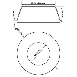 8W Downlight LED - IP65 - Dimmable - Circular White - CCT- Special Bathrooms - Outdoor