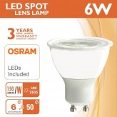 Dichroitische 6W LED SMD 38° GU10 - Osram Chip