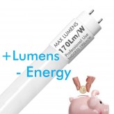 Tube LED 25W Verre 150cm T8 - 160 Lm/W - MAX LUMENS - 4000Lm