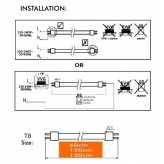 Tube LED 25W Verre 150cm T8 - 160 Lm/W - MAX LUMENS - 4000Lm