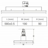 Foco LED 75W LINEAL ARENDAL Blanco Carril TRIFÁSICO - 58cm