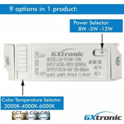 Encastrável 12W Circular - OSRAM CHIP DURIS E 2835 - CCT -  UGR17