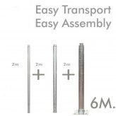 Columna Troncocónica Galvanizada -  6 metros