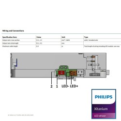 Driver LED Philips XITANIUM para carril trifásico XI 34W/a0.7-0.85A 40V DS 3CW 230V - 5 años Garantía