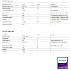 LED Driver - Philips XITANIUM - for 3-phase track XI 34W/a0.7-0.85A 40V DS 3CW 230V - 5 years warranty