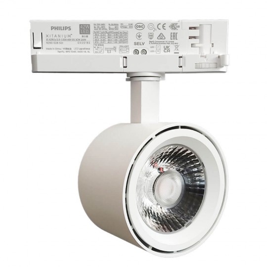 LED Strahler 36W - 42W ODENSE  Weiß PHILIPS Driver  3-Phasen Schienensystem - CRI+97