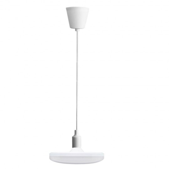 Lampe Suspension LED - Blanc - 26W - E27 - Plat