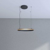 LED Pendant Lamp - Circular Black - 37W - SPACE VENUS - 60cm