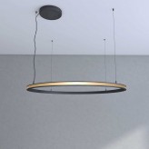 LED Pendant Lamp - Circular Black - 77W - SPACE VENUS - 120cm