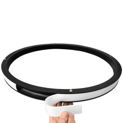 Lâmpada LED Pendente Circular Preto - 37W - SPACE  ENUS - 60cm