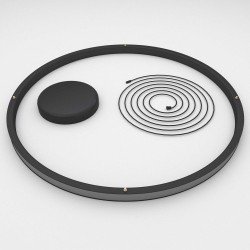 Lâmpada LED Pendente Circular Preto - 54W - SPACE  VENUS - 90cm