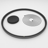 Lámpara LED Colgante Circular Negra - 54W - SPACE VENUS -  90cm