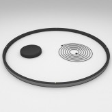 LED Pendant Lamp - Circular Black - 77W - SPACE VENUS - 120cm