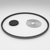 Suspension LED Circulaire Noire - 77W - SPACE VENUS -120cm